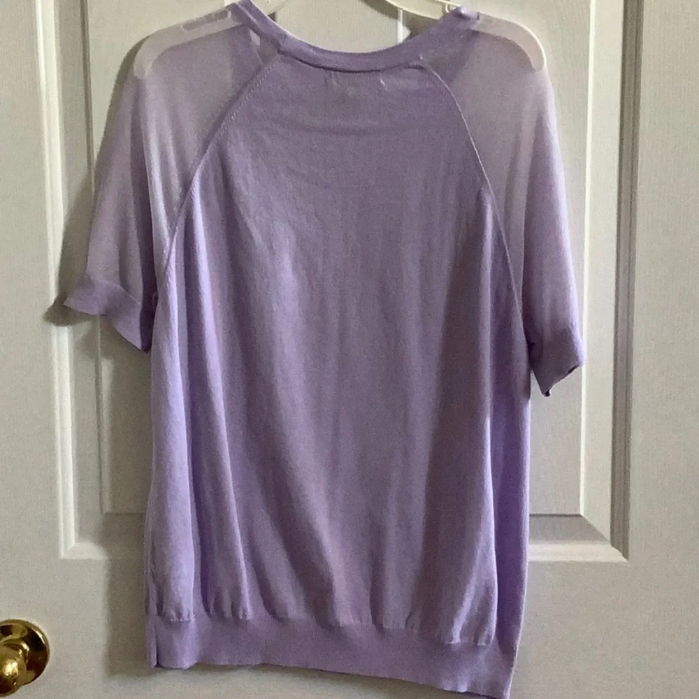 J. Crew Sheer Sleeve Crepe Sweater